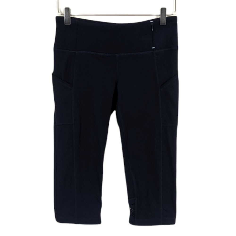 Tangerine Cropped Knicker Leggings Small Navy Blue